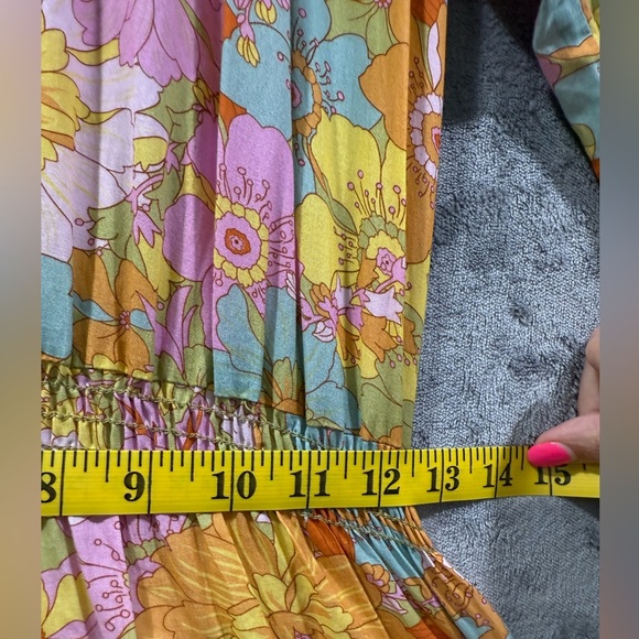 Show Me Your Mumu Cait Midi Dress Size XS In Groovy Blooms - Picture 5 of 8